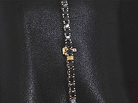 Gouden armband 7.00 carat zwarte briljant diamanten - afbeelding 6 van  9