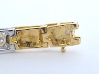 Gouden armband bicolour met briljant geslepen diamant - afbeelding 6 van  8