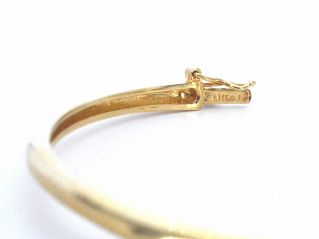 Gouden armband diamant robijn - afbeelding 2 van  11