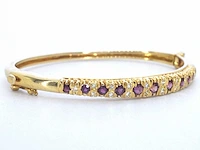 Gouden armband diamant robijn - afbeelding 6 van  11