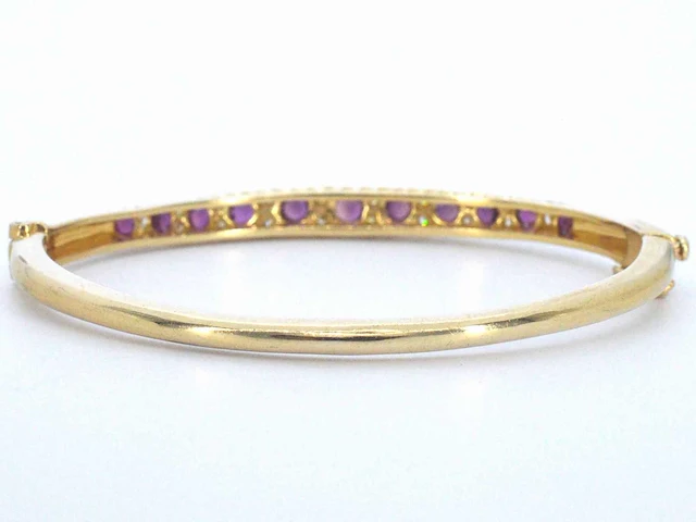 Gouden armband diamant robijn - afbeelding 10 van  11