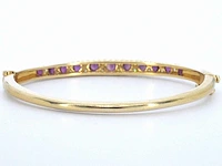 Gouden armband diamant robijn - afbeelding 10 van  11