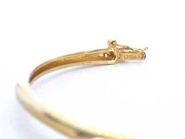 Gouden armband hoge kwaliteit natuurlijke diamanten en robijnen gecertificeerd - afbeelding 2 van  11