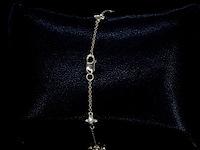 Gouden armband in klaver vier vorm met diamanten - afbeelding 8 van  10