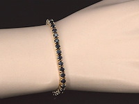 Gouden armband met 15.00 carat zwarte briljant geslepen diamanten - afbeelding 4 van  11