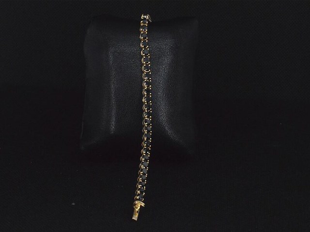 Gouden armband met 15.00 carat zwarte briljant geslepen diamanten - afbeelding 9 van  11