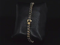 Gouden armband met 15.00 carat zwarte briljant geslepen diamanten - afbeelding 5 van  9