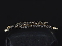 Gouden armband met 15.00 carat zwarte briljant geslepen diamanten - afbeelding 9 van  9