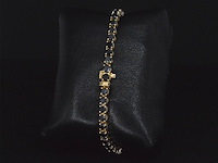 Gouden armband met 15.00 carat zwarte briljant geslepen diamanten - afbeelding 5 van  9