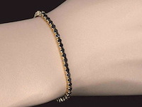 Gouden armband met 7.00 carat zwarte briljant geslepen diamanten - afbeelding 2 van  9