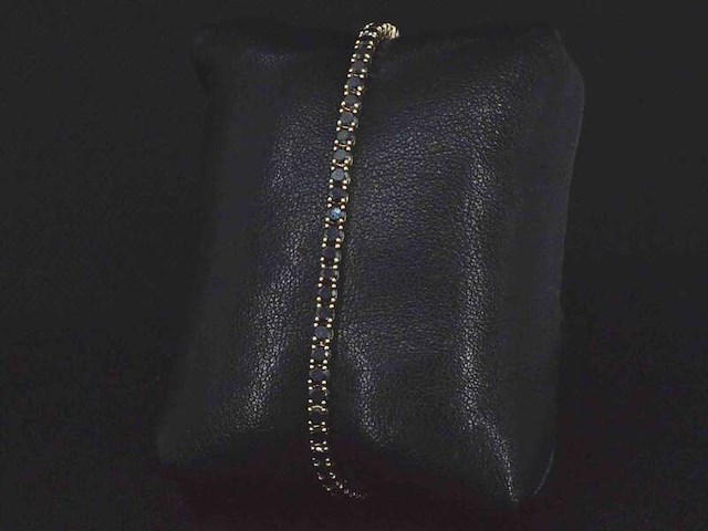 Gouden armband met 7.00 carat zwarte briljant geslepen diamanten - afbeelding 3 van  9