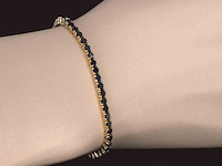 Gouden armband met 7.00 carat zwarte briljant geslepen diamanten - afbeelding 2 van  7