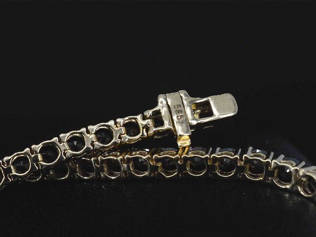 Gouden armband met 7.00 carat zwarte briljant geslepen diamanten - afbeelding 7 van  7