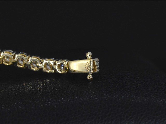 Gouden armband met briljant geslepen diamanten 5.50 carat - afbeelding 2 van  10