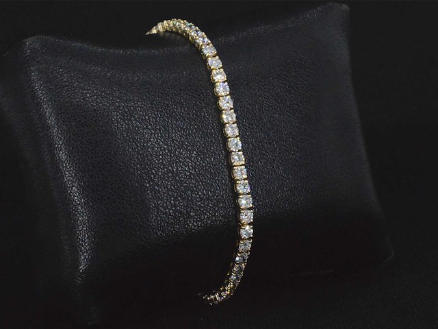 Gouden armband met briljant geslepen diamanten 5.50 carat - afbeelding 5 van  10