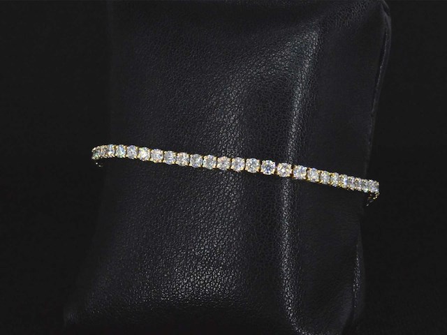 Gouden armband met briljant geslepen diamanten 5.50 carat - afbeelding 6 van  10