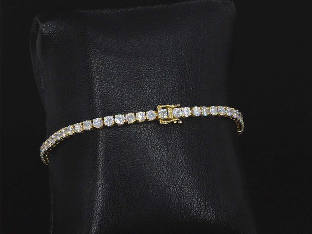 Gouden armband met briljant geslepen diamanten 5.50 carat - afbeelding 7 van  10