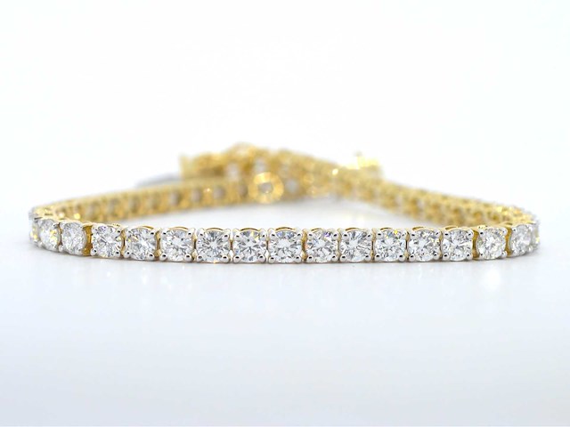 Gouden armband met briljant geslepen diamanten 7.50 carat - afbeelding 1 van  3