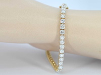 Gouden armband met briljant geslepen diamanten 7.50 carat - afbeelding 2 van  3