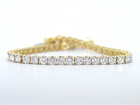 Gouden armband met briljant geslepen diamanten 7.50 carat