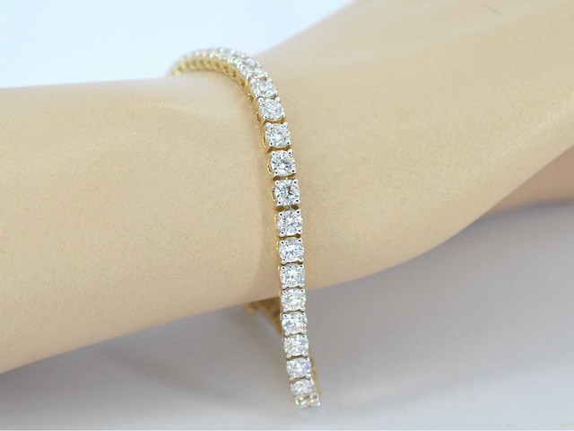 Gouden armband met briljant geslepen diamanten 7.50 carat - afbeelding 4 van  6