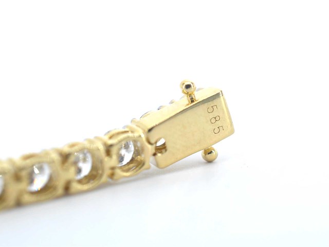 Gouden armband met briljant geslepen diamanten 7.50 carat - afbeelding 6 van  6