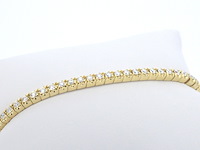 Gouden armband met briljant geslepen diamanten en een onzichtbare sluiting - afbeelding 9 van  11