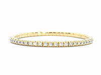 Gouden armband met briljant geslepen diamanten en een onzichtbare sluiting - afbeelding 1 van  11