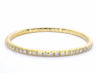Gouden armband met briljant geslepen diamanten en een onzichtbare sluiting - afbeelding 10 van  11