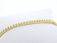 Gouden armband met briljant geslepen diamanten en onzichtbare sluiting - afbeelding 8 van  10
