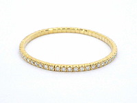 Gouden armband met briljant geslepen diamanten en onzichtbare sluiting - afbeelding 7 van  10