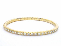 Gouden armband met briljant geslepen diamanten en onzichtbare sluiting - afbeelding 10 van  10
