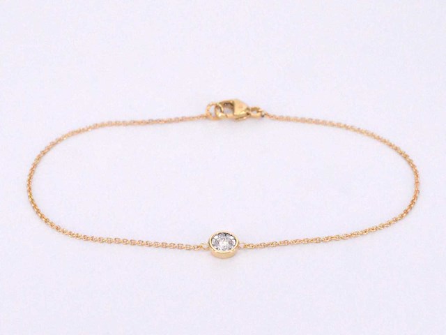Gouden armband met diamant 0.10 carat - afbeelding 1 van  7