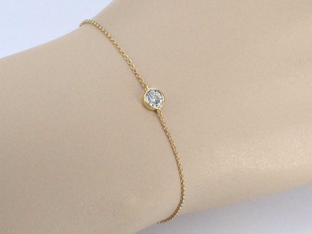 Gouden armband met diamant 0.10 carat - afbeelding 2 van  7