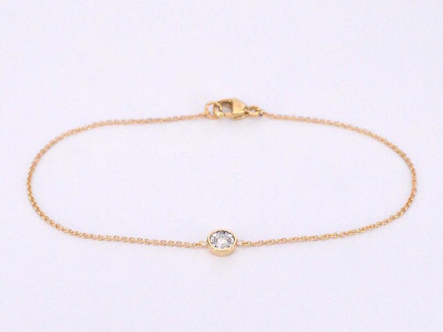 Gouden armband met diamant 0.10 carat - afbeelding 1 van  8