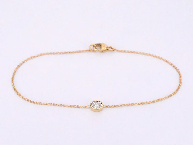 Gouden armband met diamant 0.10 carat - afbeelding 1 van  6