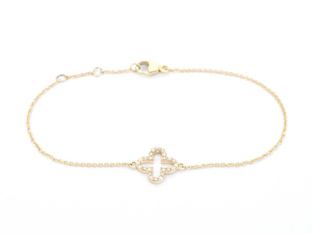 Gouden armband met diamant - afbeelding 1 van  9