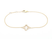 Gouden armband met diamant - afbeelding 1 van  9