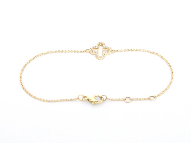 Gouden armband met diamant - afbeelding 4 van  9