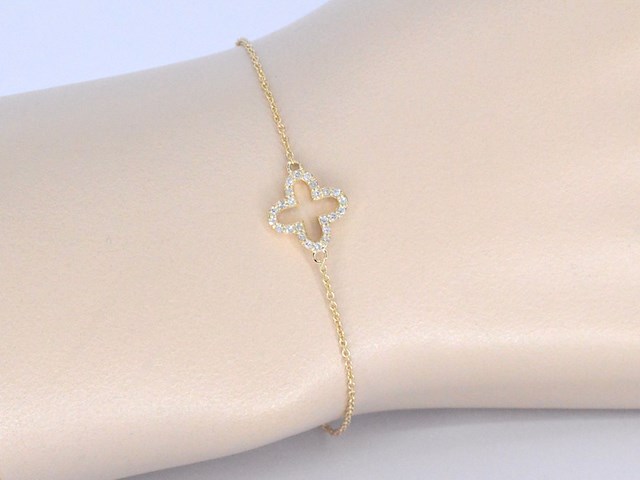 Gouden armband met diamant - afbeelding 2 van  7