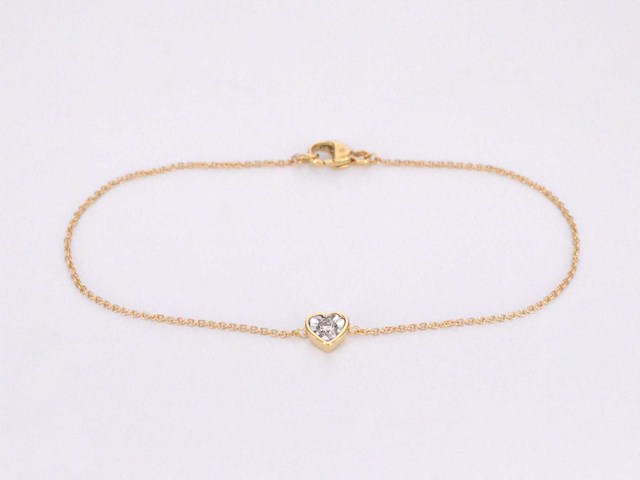 Gouden armband met diamanten hartje 0.10 carat - afbeelding 1 van  7