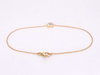 Gouden armband met diamanten hartje 0.10 carat - afbeelding 4 van  7