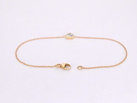 Gouden armband met diamanten hartje 0.10 carat - afbeelding 5 van  7
