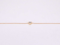 Gouden armband met diamanten hartje 0.10 carat - afbeelding 6 van  7