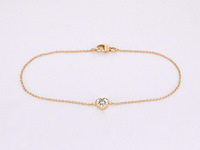 Gouden armband met diamanten hartje 0.10 carat - afbeelding 1 van  8