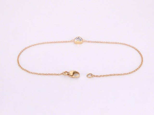 Gouden armband met diamanten hartje 0.10 carat - afbeelding 4 van  8