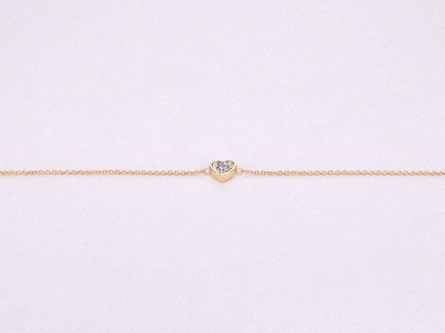 Gouden armband met diamanten hartje 0.10 carat - afbeelding 5 van  8