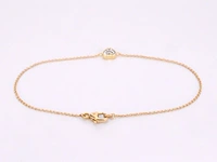 Gouden armband met diamanten hartje 0.10 carat - afbeelding 3 van  6