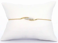 Gouden armband met diamanten in een rij gezet - afbeelding 7 van  11
