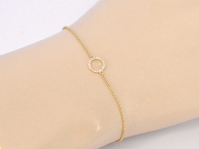 Gouden armband met diamanten - afbeelding 2 van  7